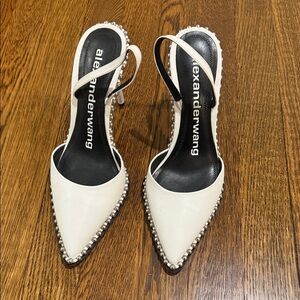 Alexander Wang White Studded Heels